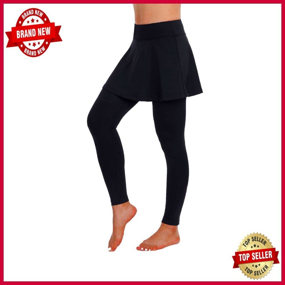 Women's Skirted Leggings with Pockets for Tennis Yoga Activewear
